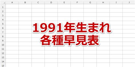 1991年 未年|【図解】1991年（平成3年）生まれ｜干支・命式・九星・年齢・ 